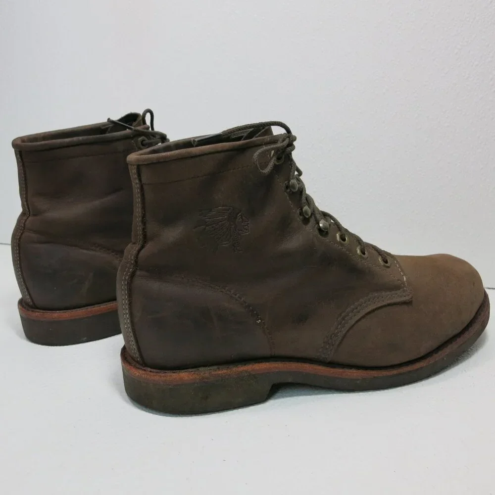Genuine Chippewa Oil Tanned Leather Soft Toe Boots Chukka Shoes Sz Men's 10 EE